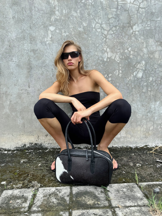 “Sena” raw edges capri leggings