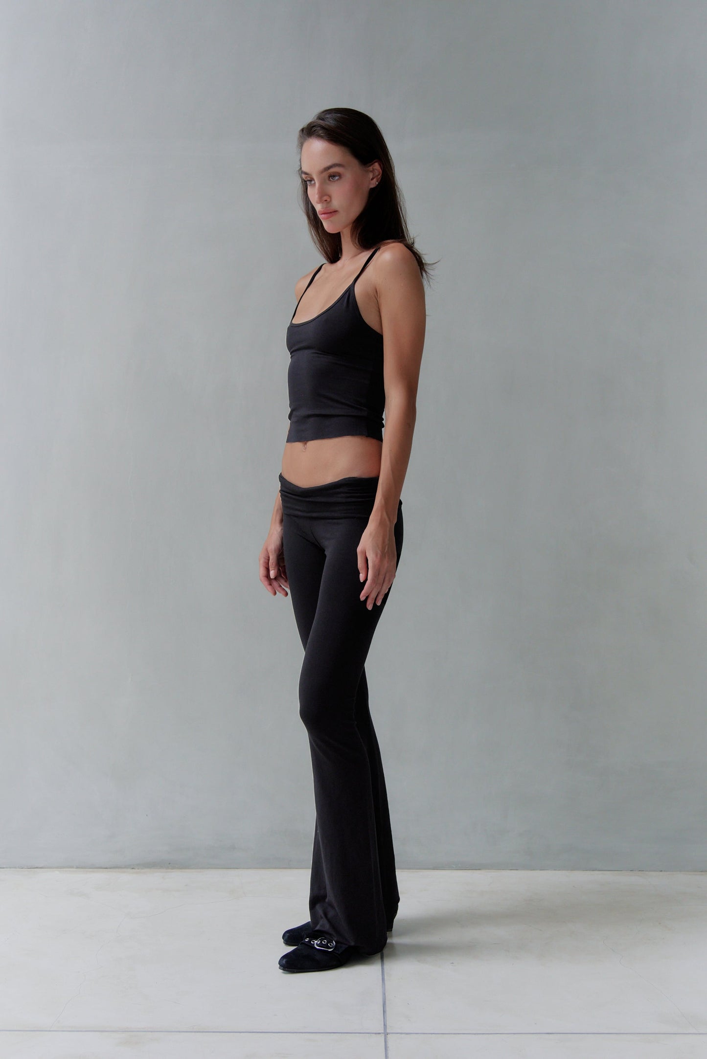 “Eris” raw edges flared pants