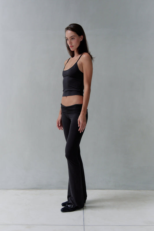 “Eris” raw edges flared pants