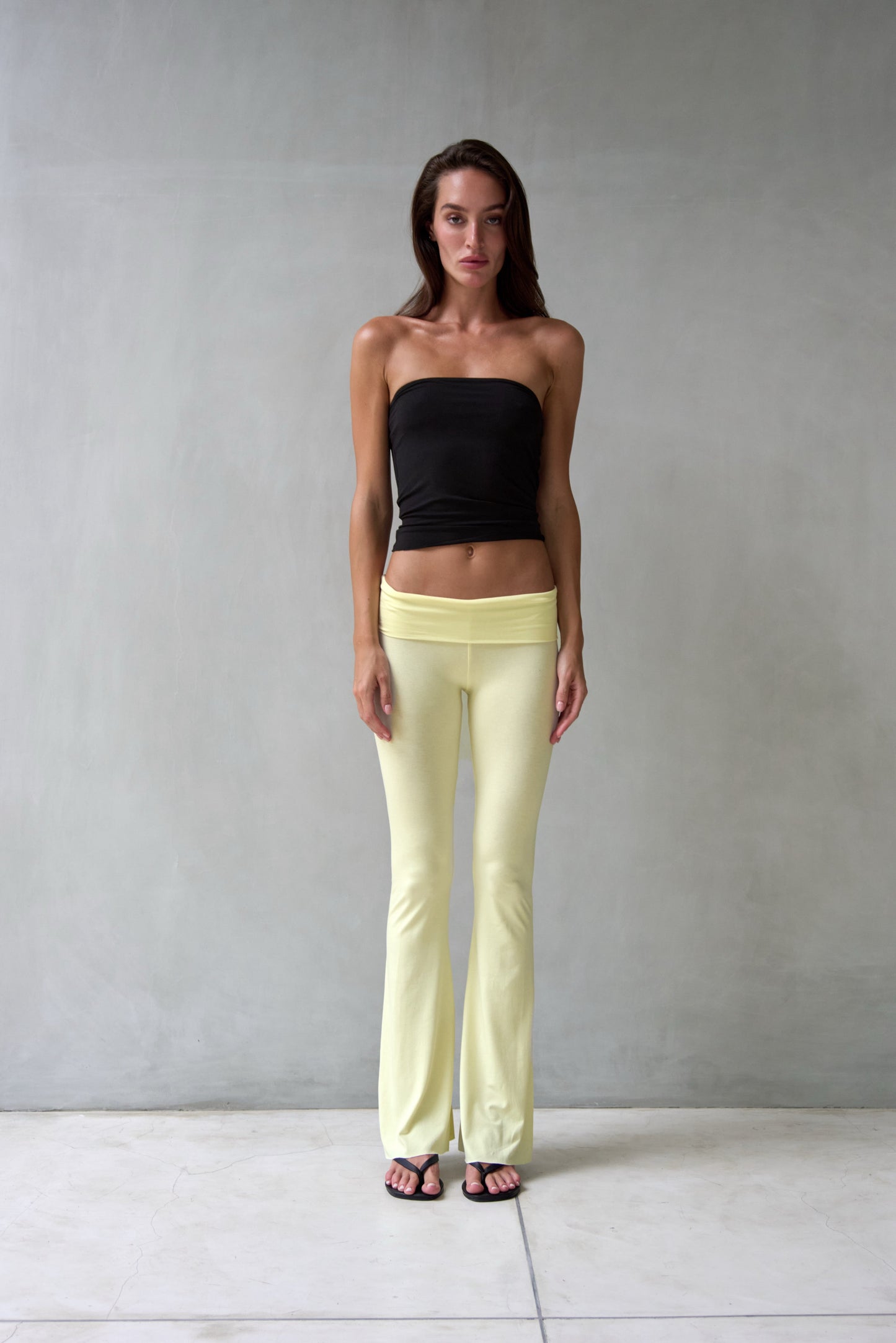 “Eris” raw edges flared pants