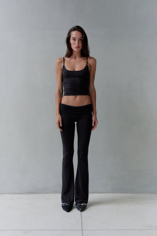 “Eris” raw edges flared pants
