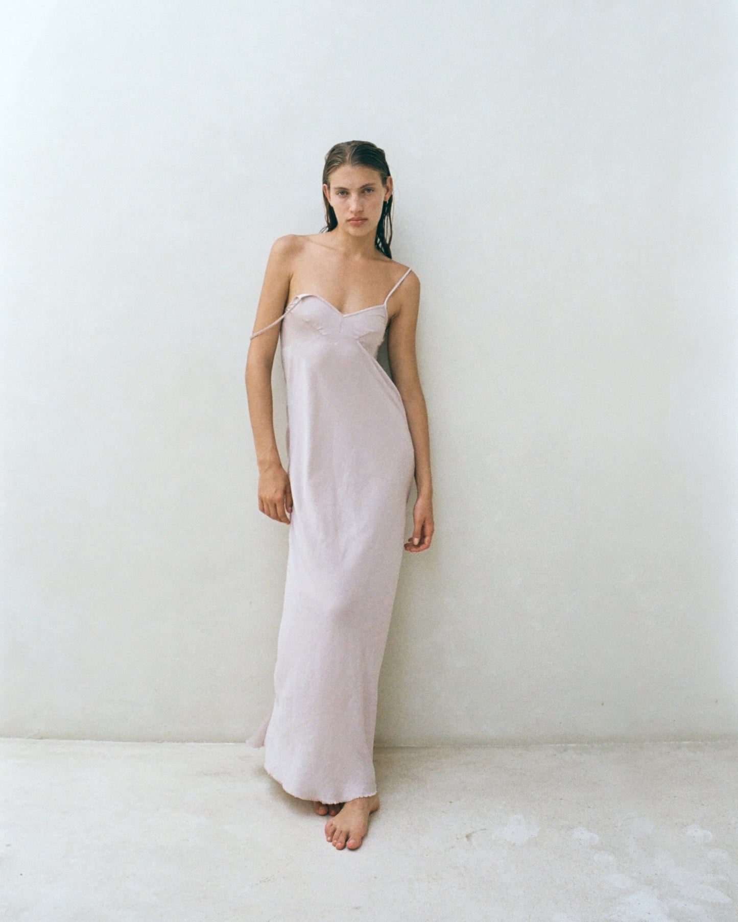 “Eve” nude maxi dress - BURO