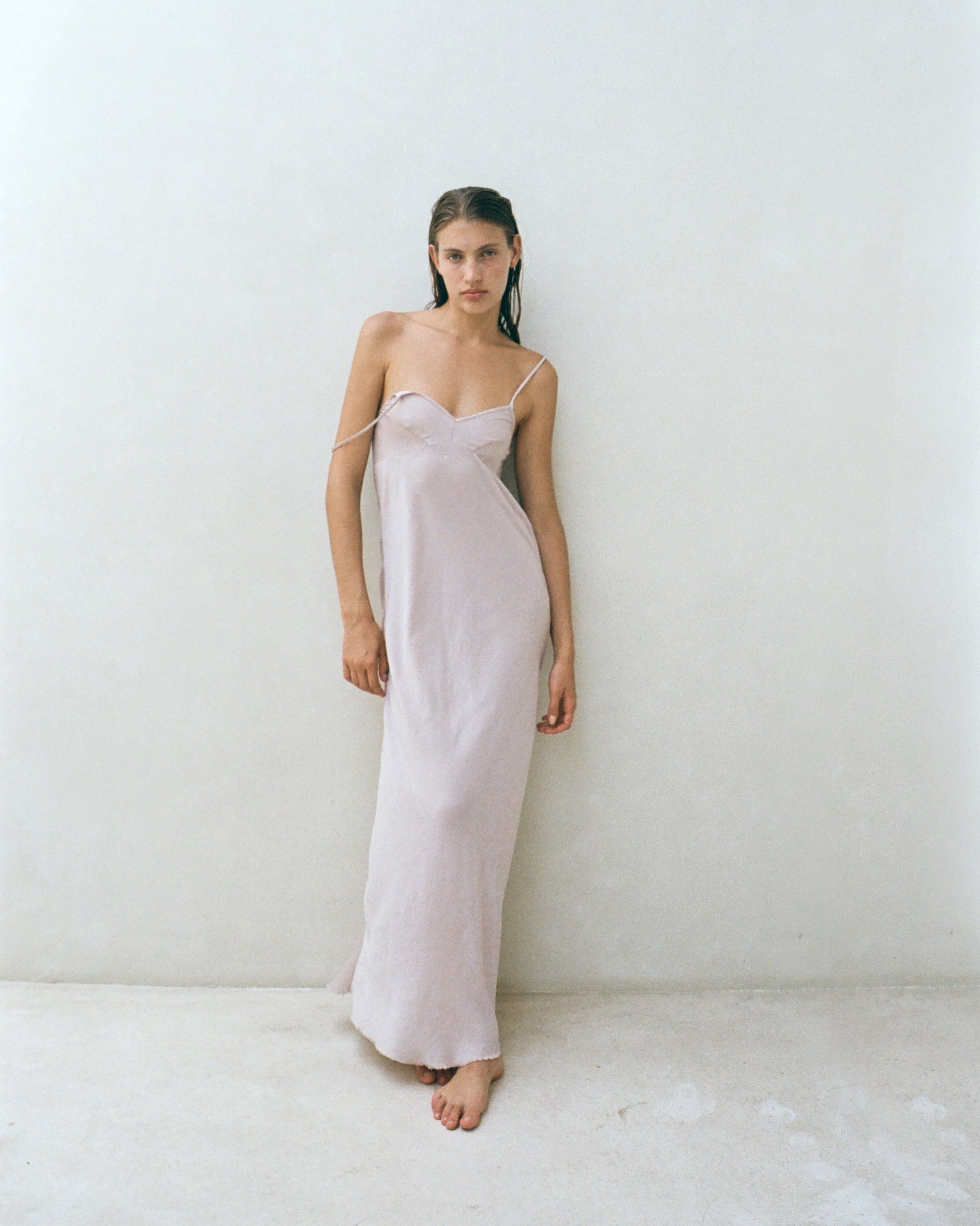 “Eve” nude maxi dress - BURO
