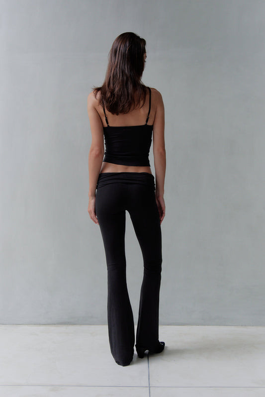 “Eris” raw edges flared pants