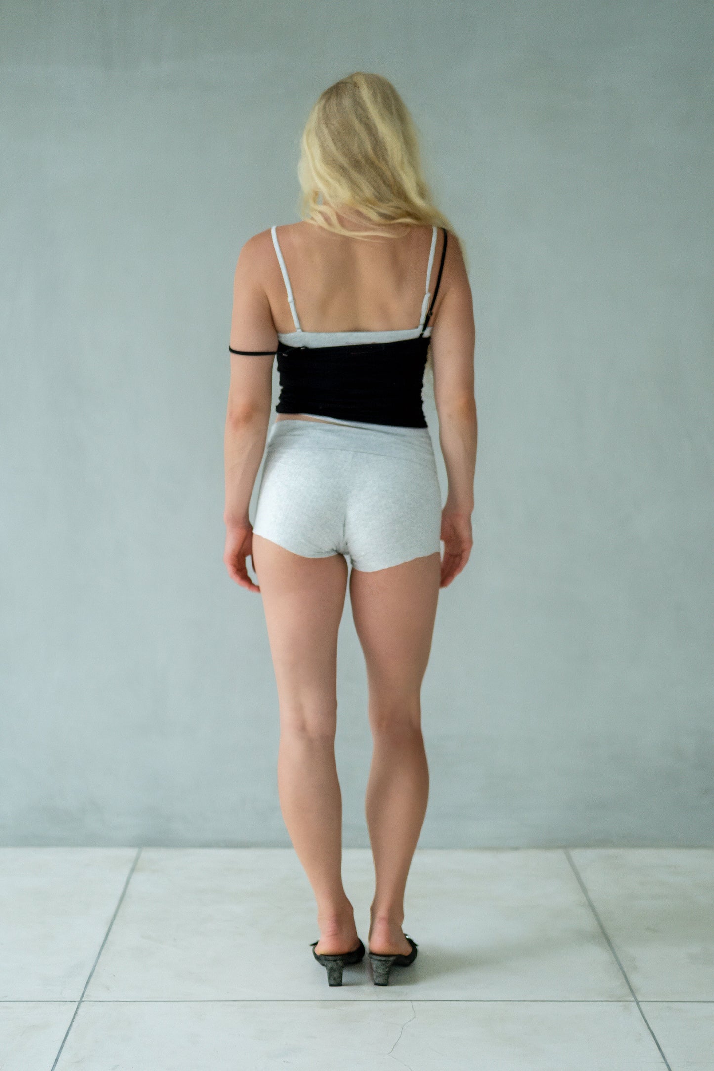 “Vega” raw edges mini shorts