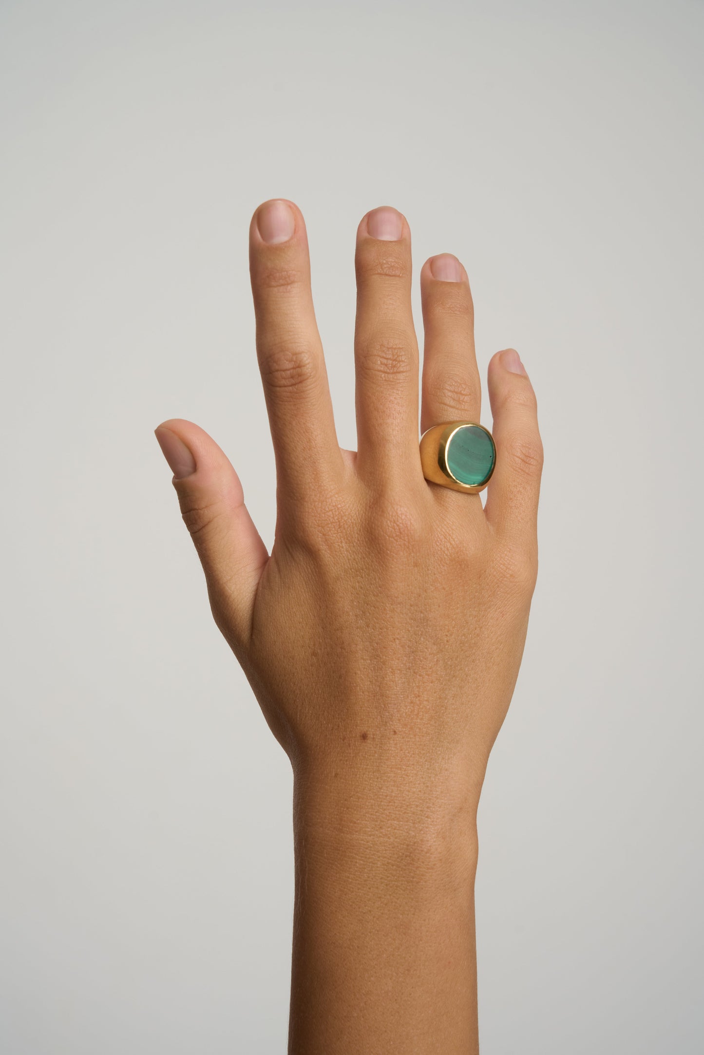 Unisex “Kian ” Malachite signet ring - BURO